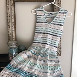 M Missoni sleeveless rib knit v-neck dress